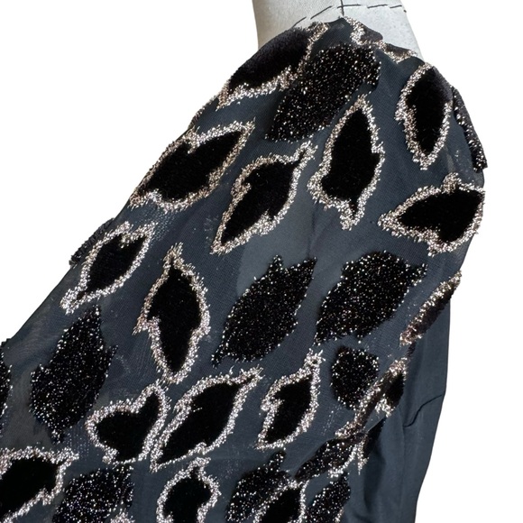 Vintage 60s Bergdorf Goodman Black & Gold Dress Classic Elegant Couture - Picture 11 of 14